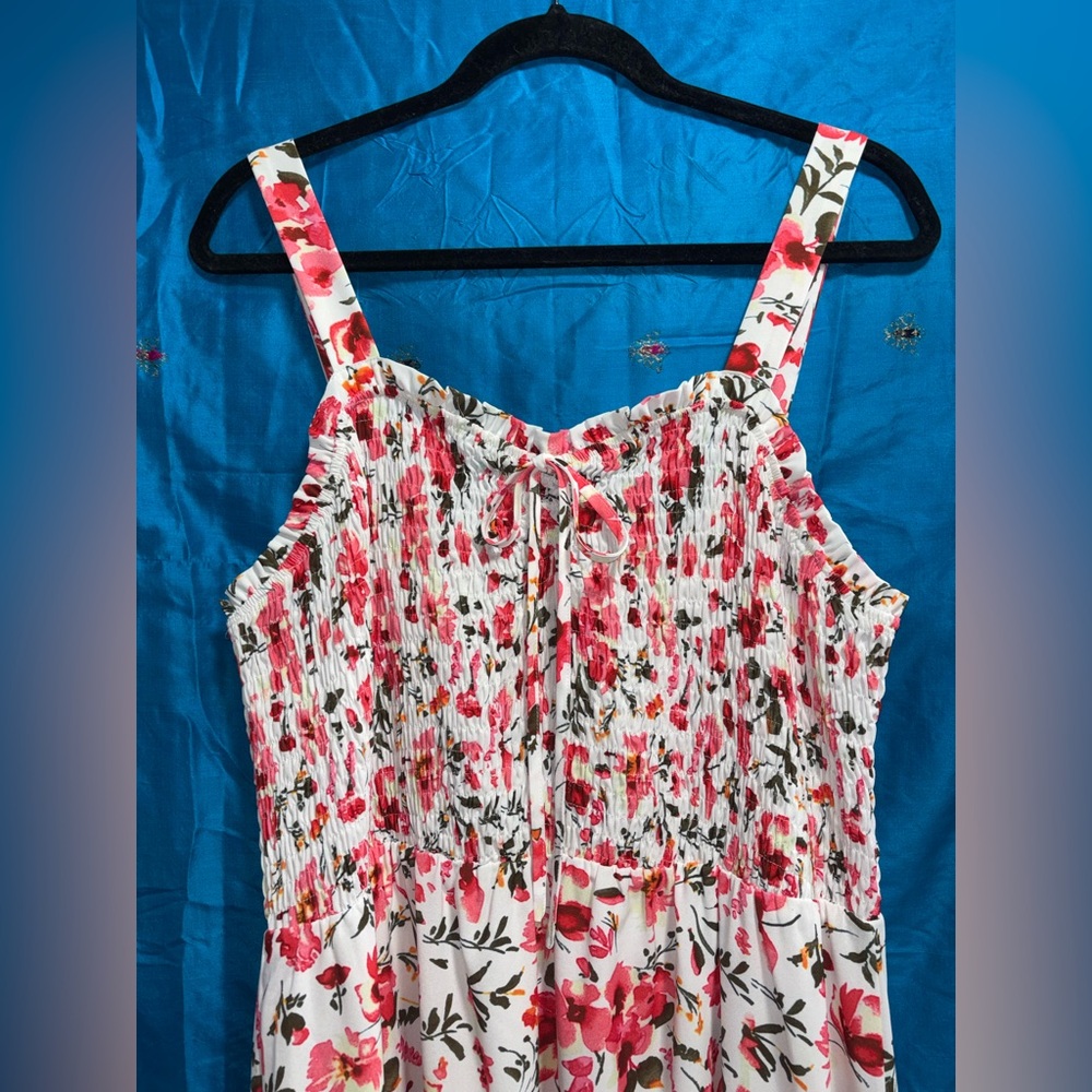 Grace Karin Floral Boho Square Neck Strapped Swing A Line sundress 2X - Picture 5 of 14
